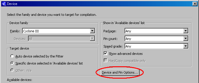 Quartus setting2